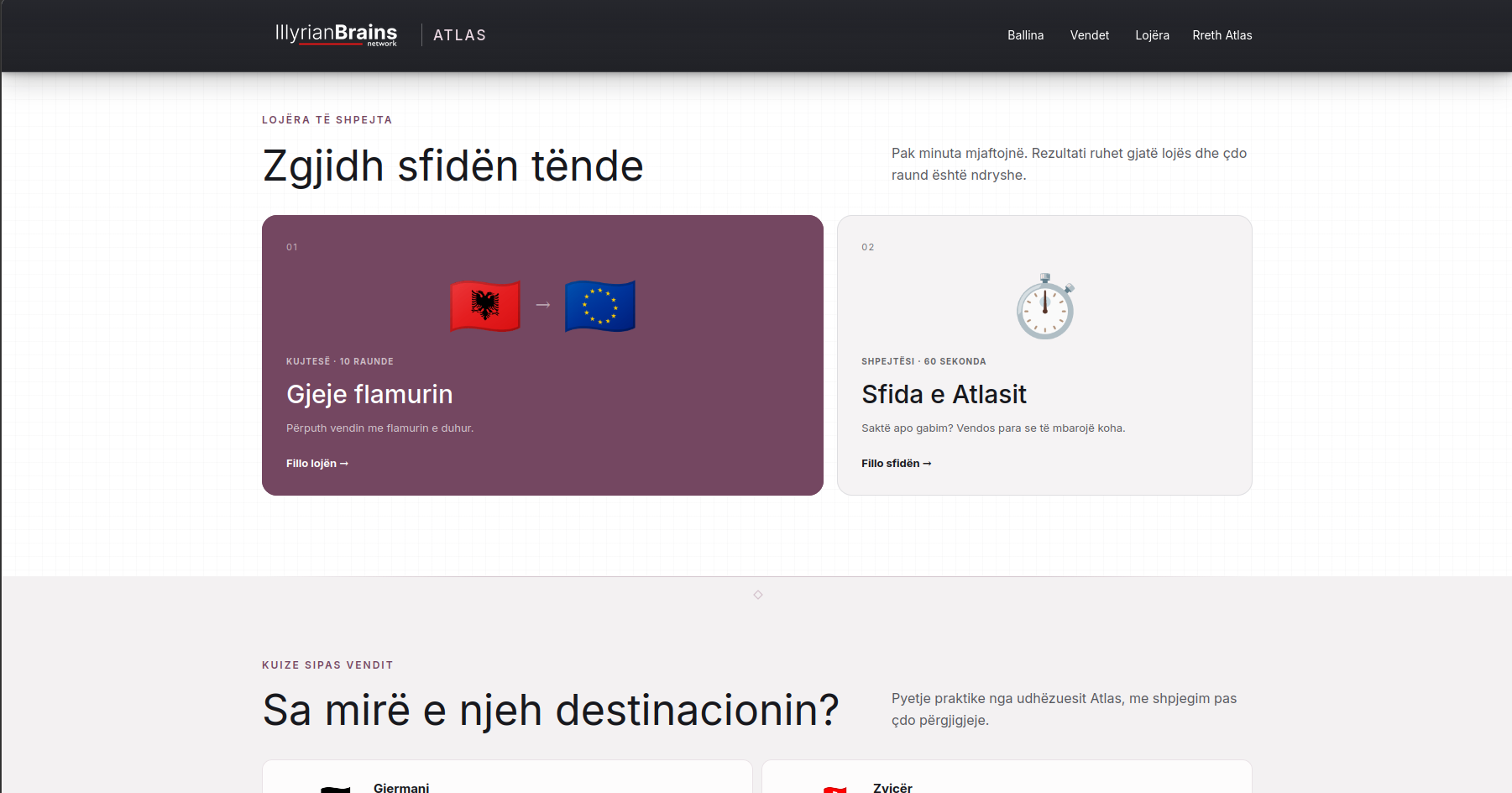 Përmbajtje për vendet në Atlas